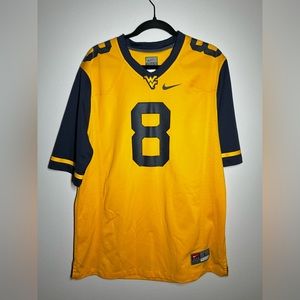 Nike Mens West Virginia University Football Jersey size L # 8 Authentic